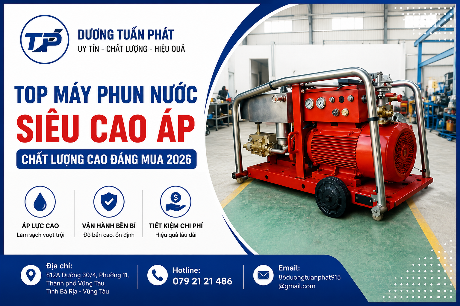 Thiết bị làm sạch công nghiệp chính hãng, độ bền cao